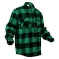 thumbnail image 3 of Rothco Extra Heavyweight Buffalo Plaid Flannel Shirt, Green Plaid, 3XL, 3 of 8