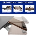 thumbnail image 4 of VIVO Adjustable Computer Keyboard and Mouse Platform Tray, Ergonomic Under Table Desk Mount Drawer Underdesk Shelf, Dark Wood Top, Black Frame, MOUNT-KB03D, 4 of 10