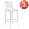 thumbnail image 3 of Flash Furniture McKenna Square Back Ghost Barstool, Transparent, Set of 4, 3 of 14