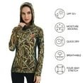 thumbnail image 5 of BASSDASH Women's UPF 50+ Camo Hunting Hoodie with Neck Gaiter Breathable Performance Long Sleeve Fishing Hooded Tee FS03W, 5 of 7