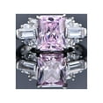 thumbnail image 5 of Zircon Engagement Rings for Women S925 Sterling Silver Rings for Women Radiant Cut 8*10mm Zircon Eternity Women Wedding Bands Stylish Personalized Hypoallergenic Zircon Rings, 5 of 9