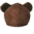 thumbnail image 3 of Plush Brown Bear Mascot Head Bear Head Mask Adult, 3 of 4