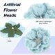 thumbnail image 2 of Uxcell 30-Pack Cabezas de Peonías Artificiales, Cabeza de Peonía de Seda Falsa de 2.4 Pulgadas para Boda/Ramo/Pared de Flores [Azul, 6cm], 2 of 7