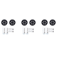 thumbnail image 1 of 55mmx12mm Luggage Wheels Replacement Wear Resistant Environmental Protection PU Suitcase Replacement Wheels Black 3 Pair, 1 of 7