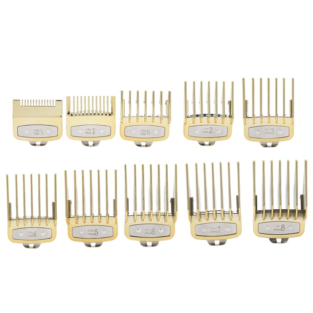 Peine guía para cortapelos, peine guía de 10 piezas, peine guía de repuesto profesional, juego de peine guía para el cabello, resistente y resistente