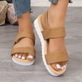 thumbnail image 6 of Summer Sandals for Women 2025 Wedge Open Toe Slip-On Ankle Strap Slippers Summer Casual Women Beach Fashion Lazy Shoes, 6 of 9