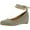 Nude, variant on Chase & Chloe Womens BOBBY-12 Round Toe Med Low Heel Wedge Pump