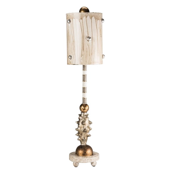 Lucas McKearn Pome Traditional Resin Table Lamp in Cream and Gold