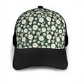 thumbnail image 3 of Yiaed White Daisies and Bee Print Baseball Cap Dad Hat Polo Style Plain Blank Adjustable Size, 3 of 5
