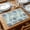 B, variant on Cififendec Coastal Seashell Table Placemat, 17.72"×11.81", Single Sided Water Resistant Nautical Fabric Table Mat for Dining Table Summer Beach Decor