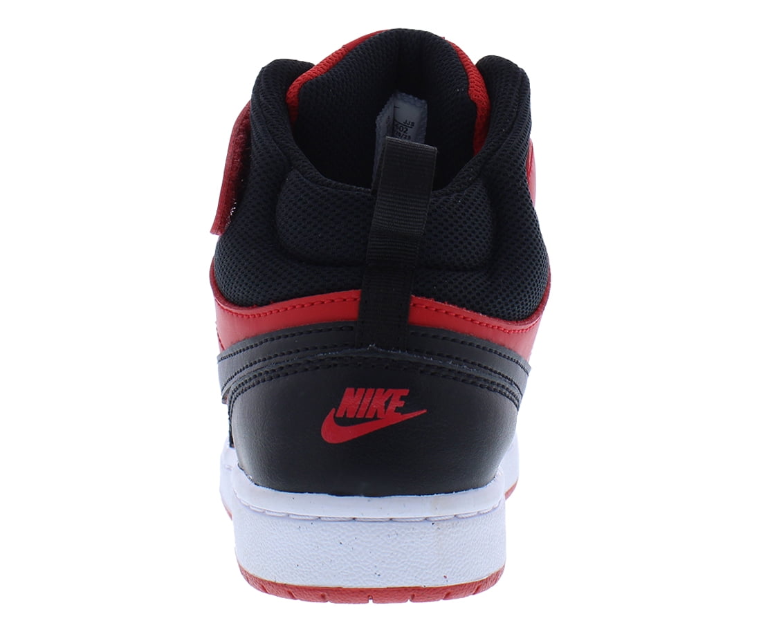 NIKE Court Borough Mid 2 Boys CD7783-602 (University RED/Black-WH), Size 11