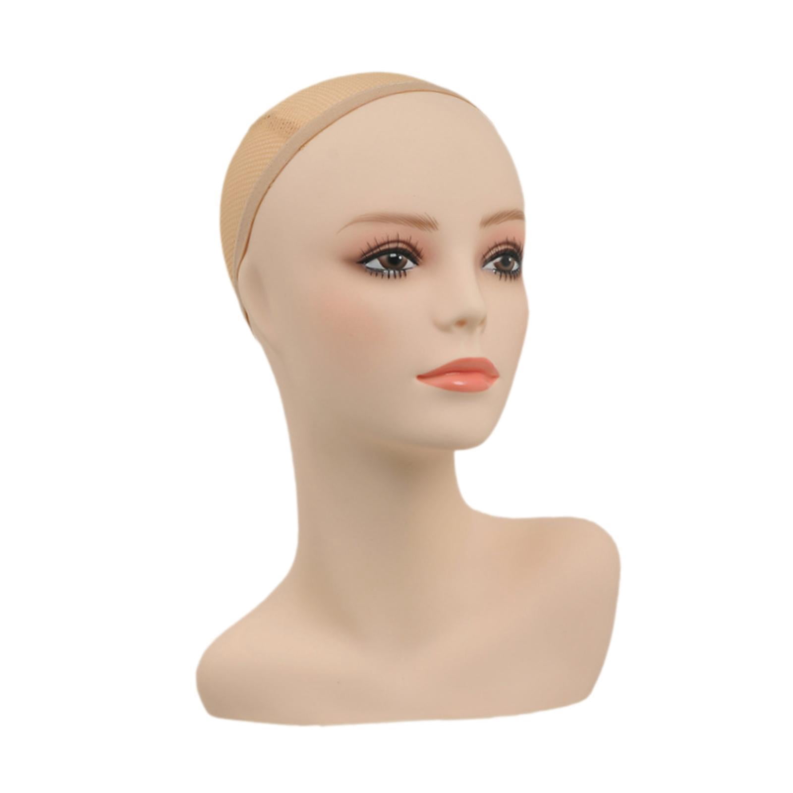 TOOYFUL Female Mannequin Head with Shoulder Displaying Display Manikin Head for