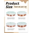 thumbnail image 2 of Generic 55 Yards 4 Styles Round Copper Wire Pure Bare Craft Jewelry Beading Wire Resistant for Jewelry Making Supplies and Crafting, 2 of 3
