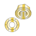 thumbnail image 1 of 5/8-11 Serrated Hex Flange Locknuts / Grade 8 / Zinc Yellow (Quantity: 150 pcs), 1 of 1