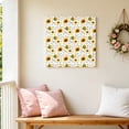 thumbnail image 5 of Summer Flowers Canvas Wall Art for Living Room, Farmhouses Watercolor Sunflowers Cute Bees Poster Print Painting for Bedroom Office Home Decoration Wall Pictures Prepare To Hang 16"x16", 5 of 9