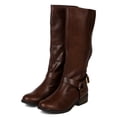thumbnail image 5 of Qupid BC81 Women Leatherette Harness Buckle Knee High Riding Boot, 5 of 6