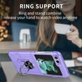 thumbnail image 3 of Compatible for Samsung Galaxy Z Flip 7 Case with Kickstand, Built-in 360°Rotate Ring Stand Magnetic Hard PC Cover Case for Samsung Galaxy Z Flip 7 5G, Purple, 3 of 10