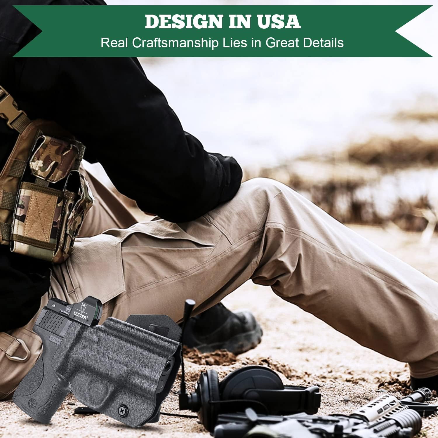 OWB Holster,Optic Cut For S&W M&P Shield Plus/M&P Shield M2.0/M&P Shield M1.0 /M&P Shield MICRO-COMPACT