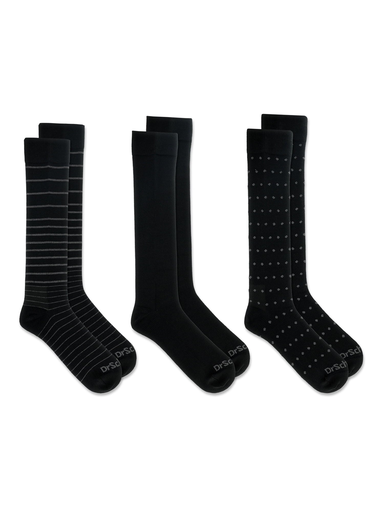 Dr. Scholl's Men's Graduated Compression Over the Calf Socks 3 Pack