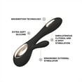 thumbnail image 3 of LELO SORAYA Wave Rabbit Sex Toy Double Stimulation Vibrating Massager for Women, Black, 3 of 6