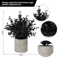 thumbnail image 5 of Scidweet Artificial Eucalyptus Plants Indoor, 2pcs Small Fake Faux Potted Plants for Home Desk Room Coffee Table Office Halloween Decor, Black, 5 of 7