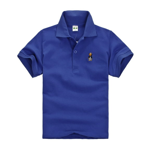FAOWME Tunique Courte Classique Ample pour Enfants Filles Garçons Blouse Douce Manches Couleur Unie T-Shirt Col Rond Vêtements Bleu 18-24 Mois