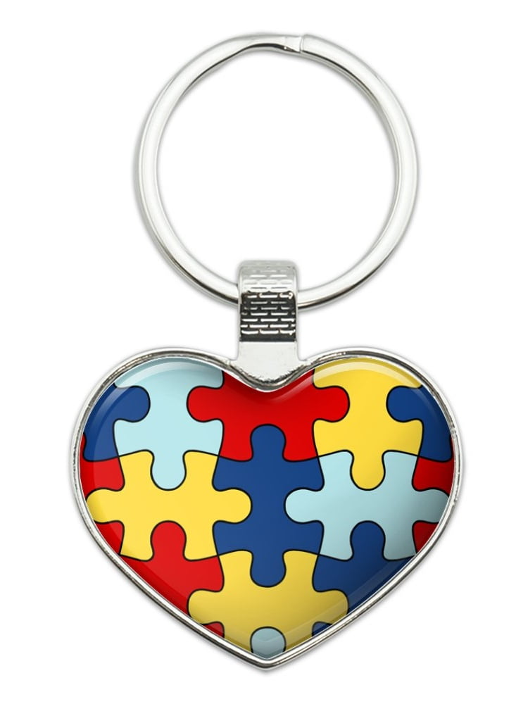 Autism Awareness American Flag Custom Guitar Pick Pendant Necklace Keychain