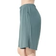 thumbnail image 5 of STARVNC Women Pleated Elastic Waistband Solid Color Shorts With Pocket, 5 of 7