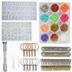 thumbnail image 1 of Molde de silicona para resina DIY - Kit de 127 piezas con letras, números y accesorios brillantes (12 colores), 1 of 6
