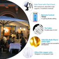 thumbnail image 2 of Lumières Solaires pour Parasol de Patio avec Télécommande, 104 LED Étanches, 8 Modes Réglables pour Jardin, Terrasse, Cour, Piscine, 2 of 7