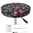 thumbnail image 3 of Cauagu Adventure Camping Badge Print Round Stool Covers,Seat Cushion for Round Bar Stool Chair Seat Cover for Bar Round Chair Fits for 12/13/14in Bar Stool Cushion, 3 of 7