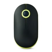 onn Multi-Device Wireless Full-Size Keyboard and 3-Button Mouse Set, Gray & Yellow