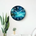 thumbnail image 4 of 12 Inch Wall Clock Battery Operated Silent Clock Decorative for Office, Kitchen, Outdoor, Living Room，Magic Sparkling Blue Butterfly on Water Exquisite, 4 of 4