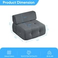 thumbnail image 2 of Mixoy Single Sofa Chair, Armless Floor Sofa for Living Room  (Dark Grey, 1PC), 2 of 5