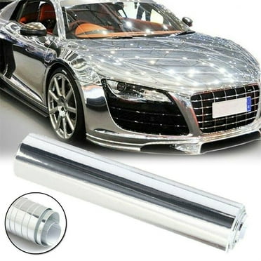 chengsi Chrome Car Sticker Vinyl Wrap Decal Roll Self Adhesive Film 6x60 Inch Practical Silver PVC With High Adhesion, Quick Release