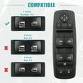 thumbnail image 4 of Interruptor de ventanilla eléctrica principal Unique Bargains para Dodge Journey 2017 2018 2019 68307001AA negro, 4 of 9