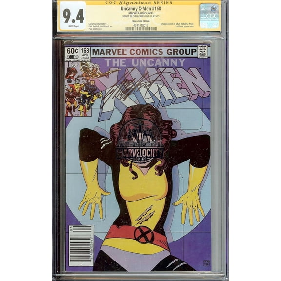 The Uncanny X-Men #168 1st Madelyne Pryor CGC 9.4 Signed Chris Claremont