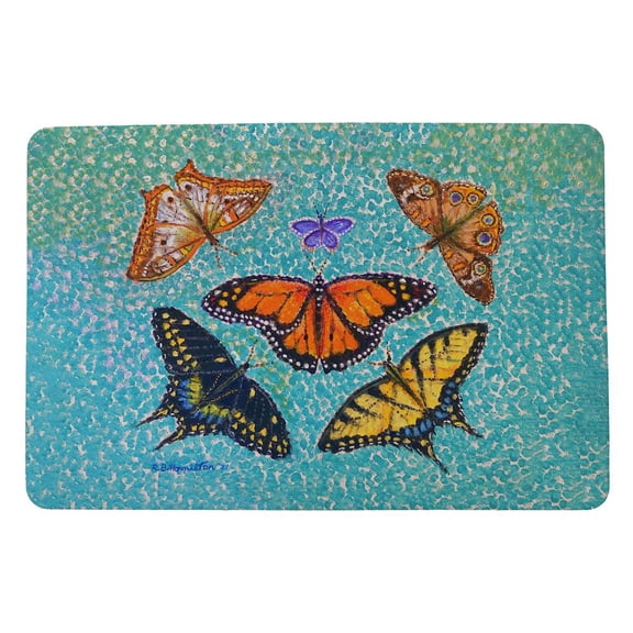 Betsy Drake Interiors Butterfly Arrangement Door Mat 18x26