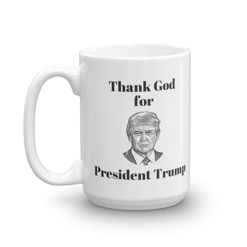 MAGA 45th President Donald Trump Coffee Cup Tea Mug Mirror images Face Flag 2020 