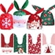 thumbnail image 5 of 10/20 piezas de bolsas de plástico para dulces navideños con forma de orejas de conejo, bolsas de cartón para dulces de Papá Noel y muñeco de nieve para galletas navideñas, suministros de embalaje par, 5 of 5