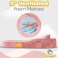 thumbnail image 3 of Sleepah Toddler Travel Bed & Chair - Foam Raised Safety Bumpers - Foldable Portable Travel Cot (Pink), 3 of 5