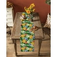 thumbnail image 5 of Pineapple Table Runner 48 Inches, Yellow Tropical Fruit Palm Leaf Floral Summer Bed Runner Dresser Scarves Tabletop for Indoor Outdoor Parties/Ceremony/Banquet, 13" x 48", 5 of 8