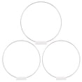 thumbnail image 1 of 1 Set of Hoop Centerpiece with Stand Metal Rings and Place Card Holders Wreath Making Rings for Table, 1 of 8
