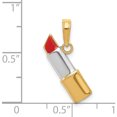 thumbnail image 5 of 14K Yellow & Rhodium And Enameled Lipstick Charm (10 X 19) Made In Peru m2779, 5 of 6