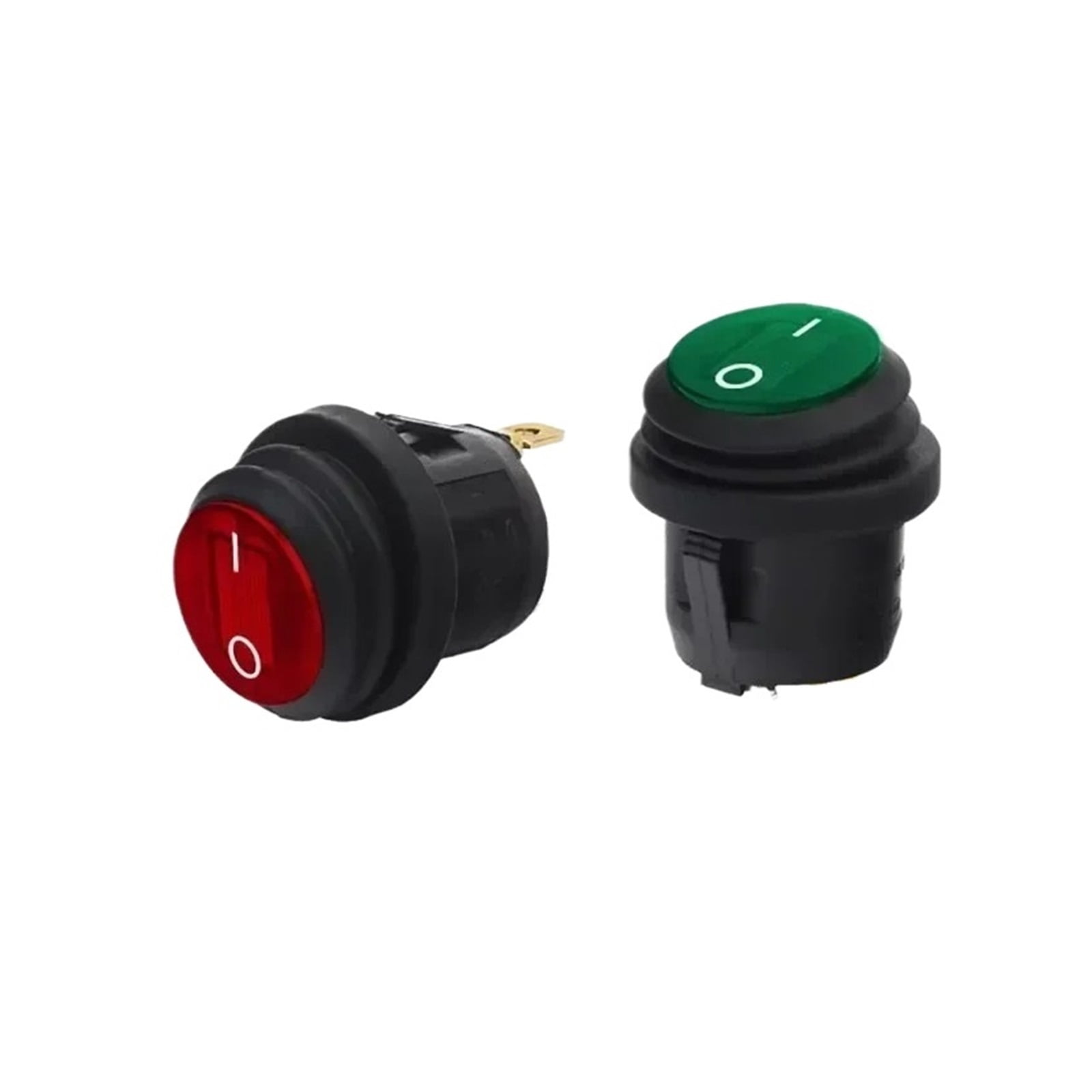 KCD1 Waterproof Round Button Rocker Switch kcd1 Boat-shaped Switches Push Button Switch ON OFF with Light 12V 220V