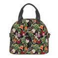 thumbnail image 2 of Goofa Tropical Flowers (2) Pattern Lunch Bag ,Insulated Lunch Box, Small Leakproof Cooler Food Lunch Containers Reusable High Capacity Lunch Tote Bags, 2 of 8