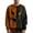 Saffron, variant on Men's Crewneck Pullover Sweater with Halloween Inspired Face Print Comfortable Knit Top for Casual Wear