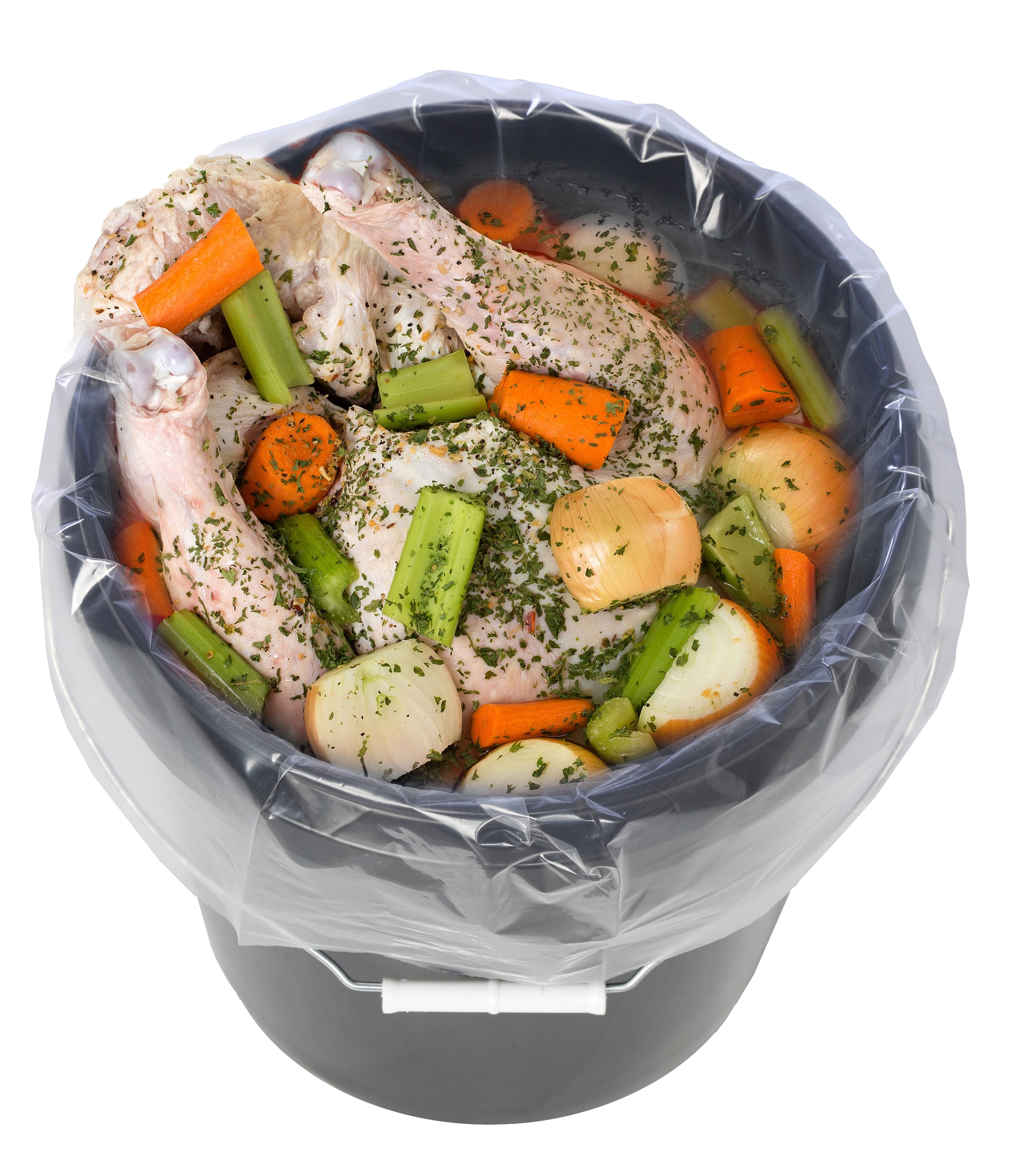 5 Gallon Bucket Liner Bags for Marinating and Brining, Food Grade, BPA Free, Extra Heavy Duty Leak Proof 10/Roll