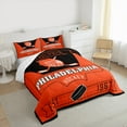 thumbnail image 3 of jejeloiu Philadelphia Bedding Comforter Set,Ball Game Lover Twin Comforter Sets,Ice Hockey City Bedding Set For Children,Super Cozy Room Decor Reversible,2pcs, 3 of 8