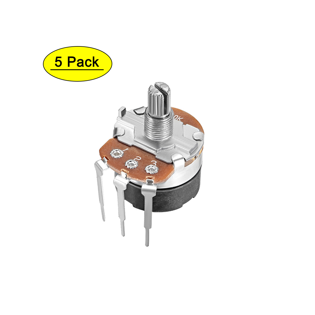Uxcell 5K Ohm Potentiometer with Switch Variable Resistors Single Turn